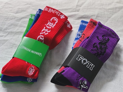 Chrome Hearts New Red Blue Greeen Socks