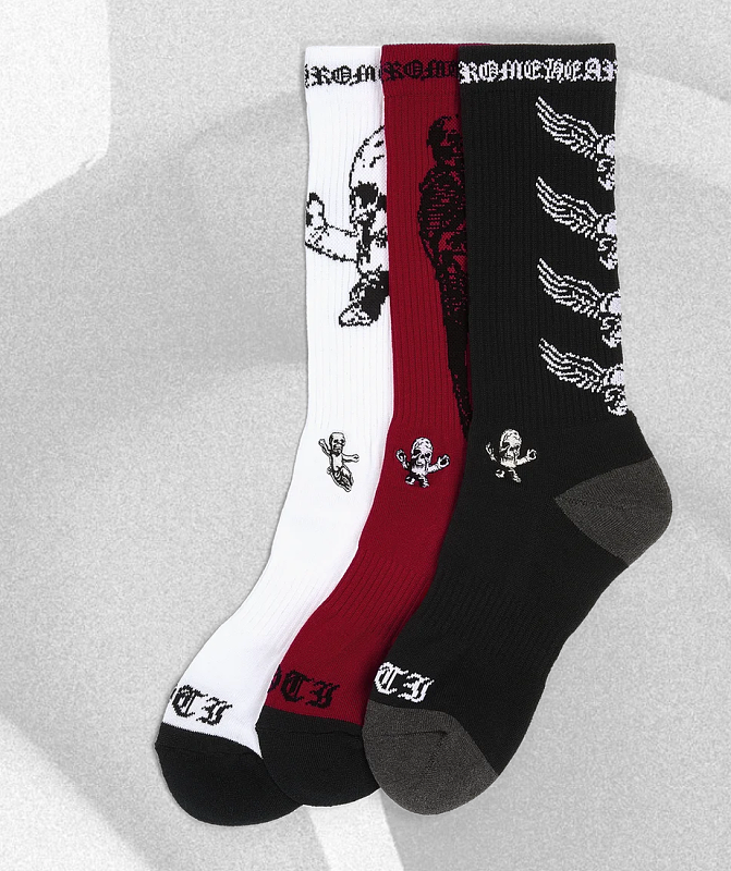 Chrome Hearts Foti 3 Pairs Socks