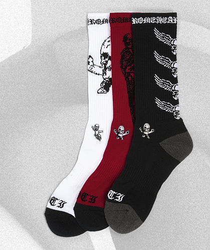 Chrome Hearts Foti 3 Pairs Socks