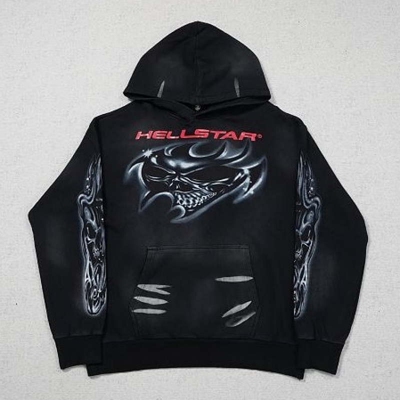 Hellstar Flare Black Flame Pants Hoodie