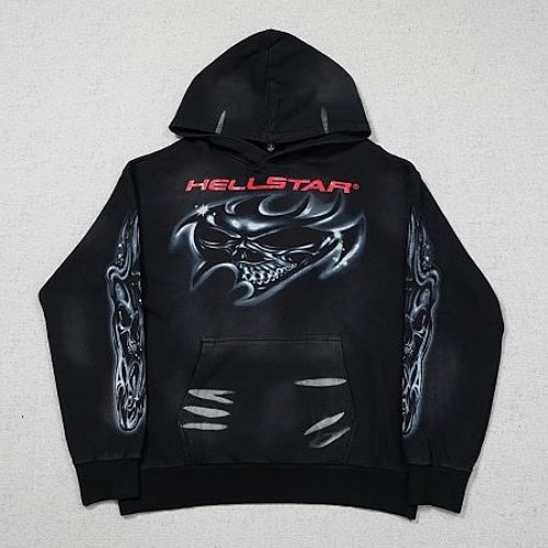 Hellstar Flare Black Flame Pants Hoodie