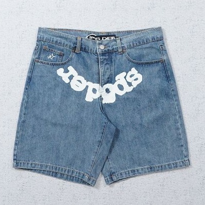 Sp5der 5star Vintage Denim Shorts