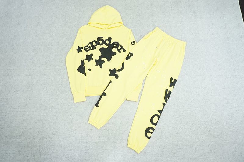 Sp5der Wed Yellow Star Hoodie