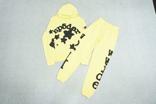Sp5der Wed Yellow Star Hoodie