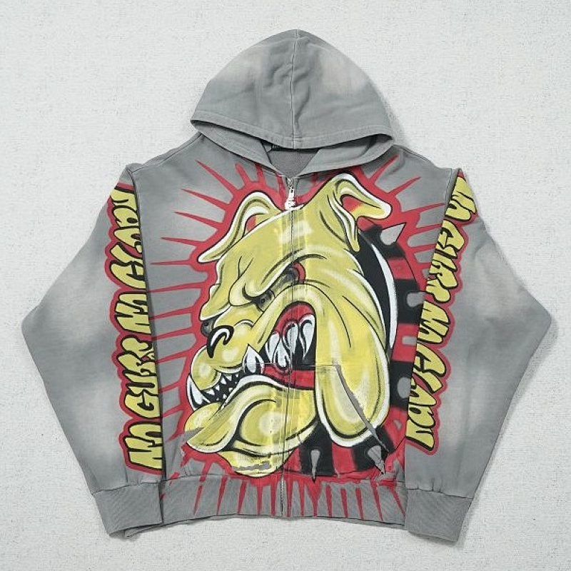 Hellstar Studios Bull Dog Zip Up Hoodie 2