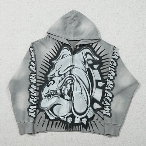 Hellstar Studios Bull Dog Zip Up Hoodie