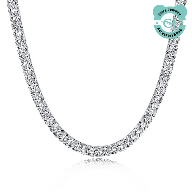 Moissanite Hip Hop Cuban Full Diamonds Men's Necklace