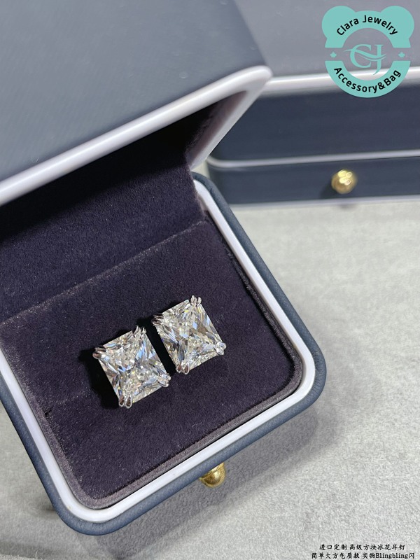 Premium Square Ice Flower Earrings