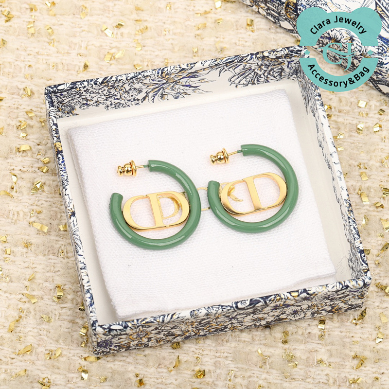 Jadi R Milk Tea Letter Earrings