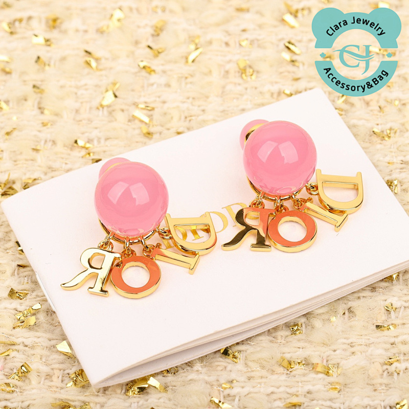 D1or Pink Size Pearl Earrings