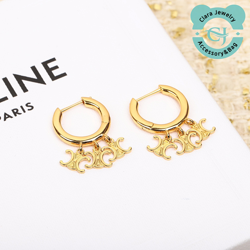 C Three Small Arc De Triomphe Earrings