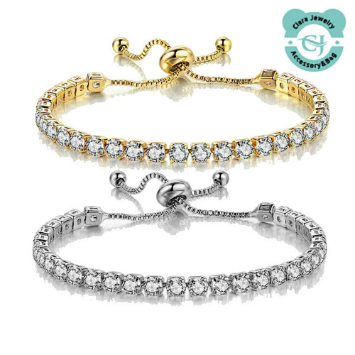 Round 3-4-5-6.5mm Pull Out Adjustable Tennis Bracelet