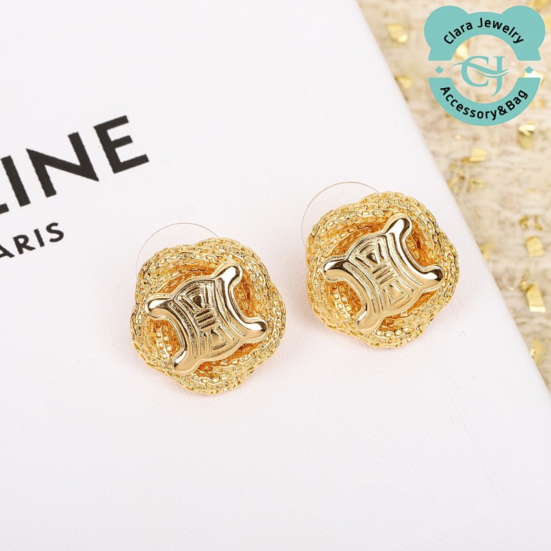 C Concave And Convex Edge Arc De Triomphe Earrings