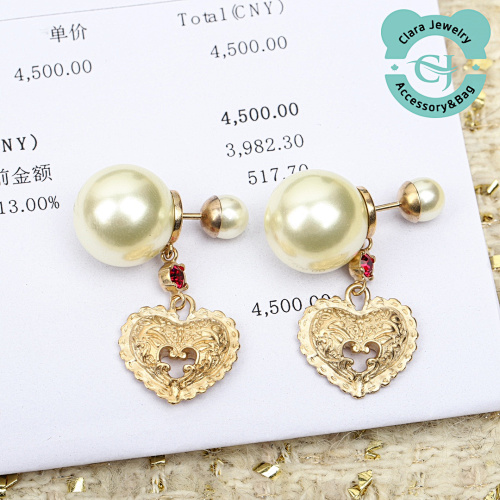 Dior Dr Heart Pearl Earrings