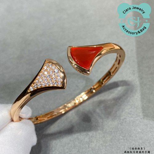 Bulgari Bv Lga Ri High-Grade Red Onyx Fan-Shaped Skirt Bracelet