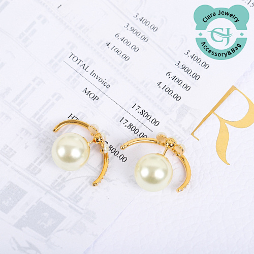 Dior Large And Small Pearl Earrings