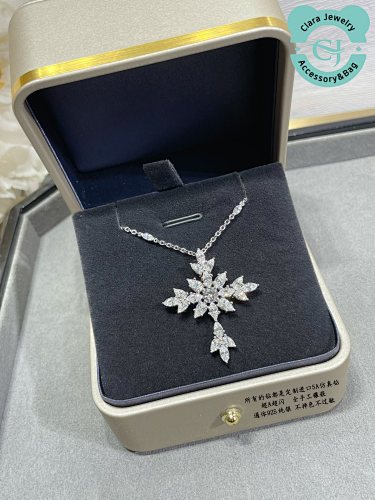 Premium Ice Flower Cross Necklace
