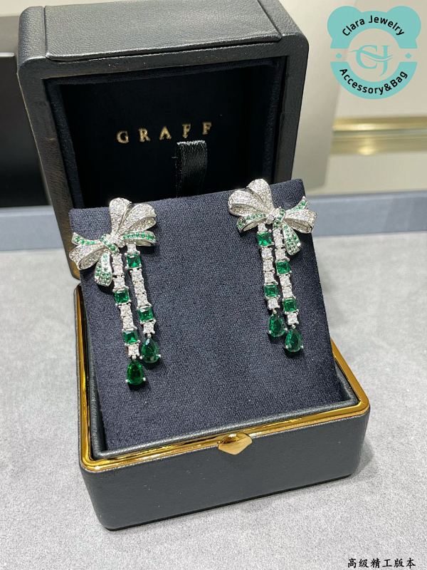 Gf Green Diamond Butterfly Earrings