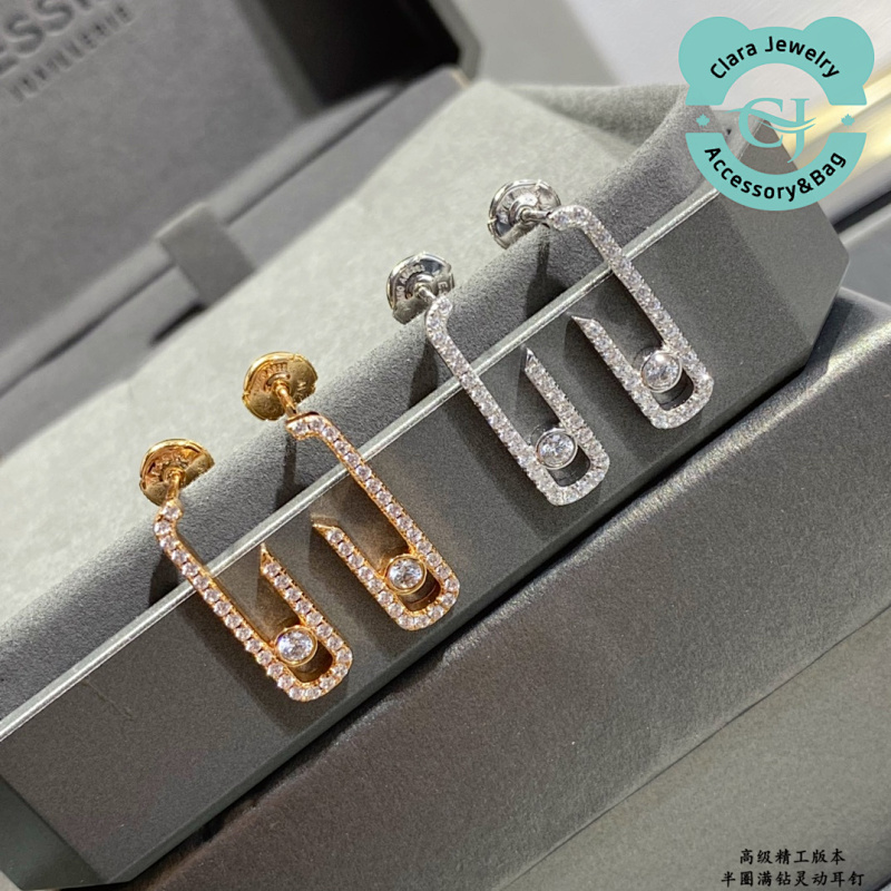 Ma Half Circle Full Diamond Smart Diamond Earrings