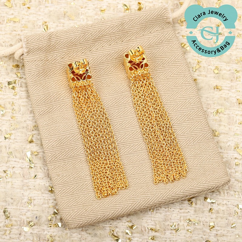 Loewe Loe Diamond Tassel Earrings