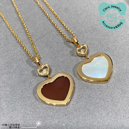 Chrd Heart Diamond Mother-Of-Pearl Necklace