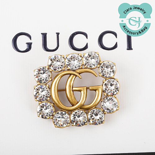 Gucc Double G Brooch