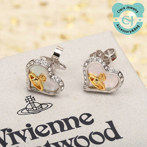 Beautiful Saturn Heart Earrings