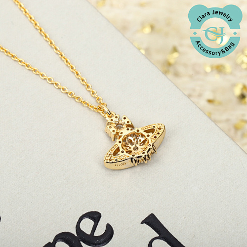 Vivi Hollow Saturn Necklace