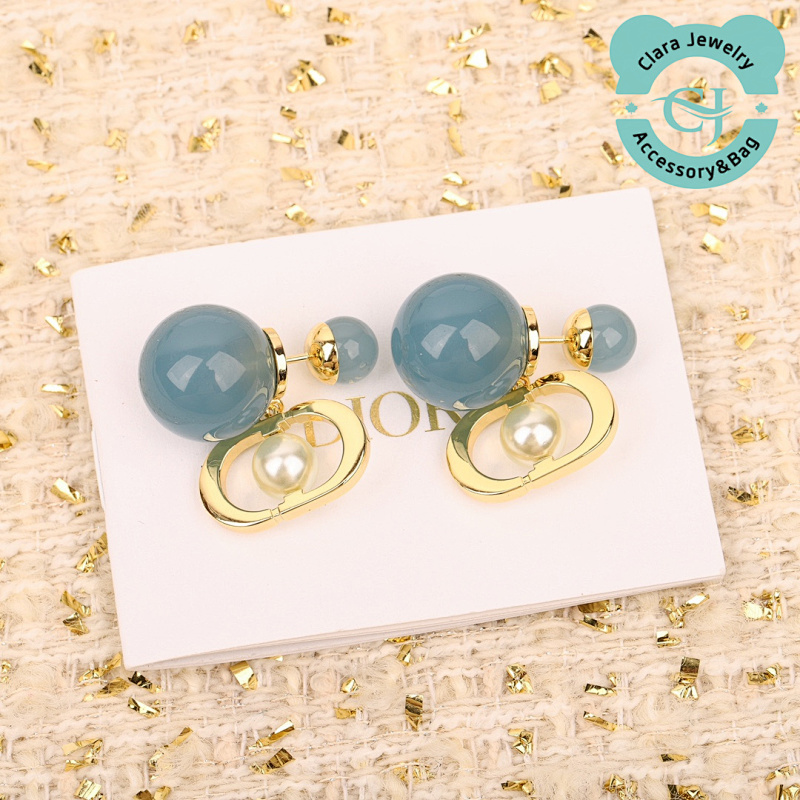 D Candy Cd Double Bead Earrings With Beads
