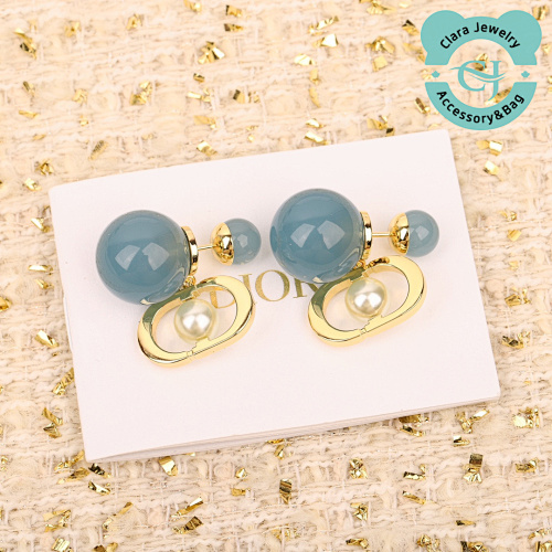 D Candy Cd Double Bead Earrings With Beads