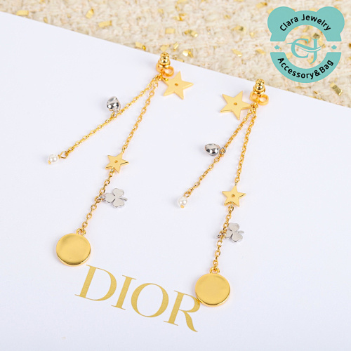 Letter Cd Star Heart-Shaped Earrings