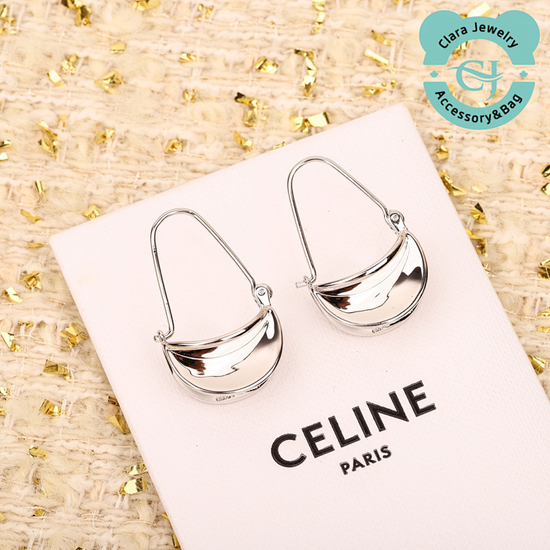 C Small Silver Small Gold Bag Earrings