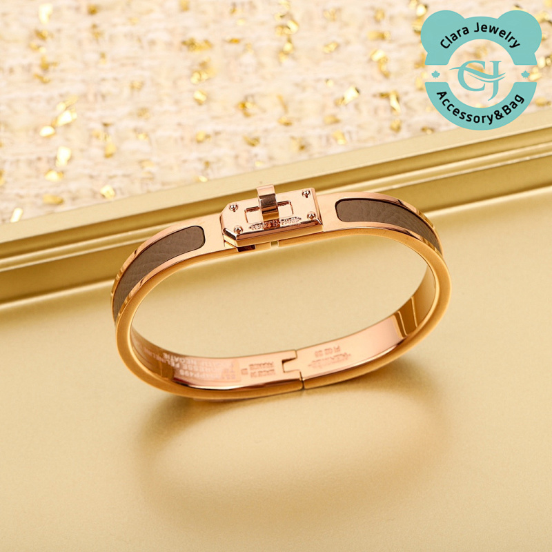 Hermès H Family Kelly Enamel Bracelet