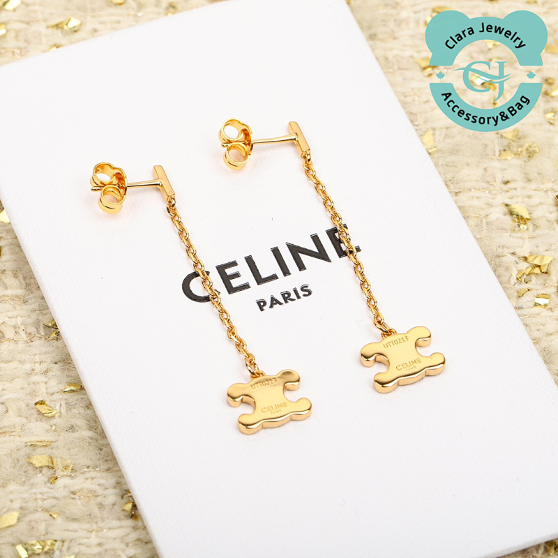 Celine Arc De Triomphe Tassel Earrings
