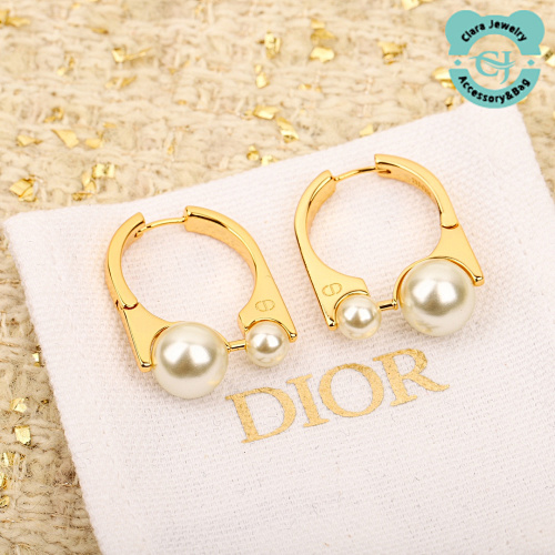Dior Large And Small Pearl Earrings