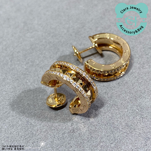 Bulgari Bvlgari Diamond Stud Earrings On Both Sides