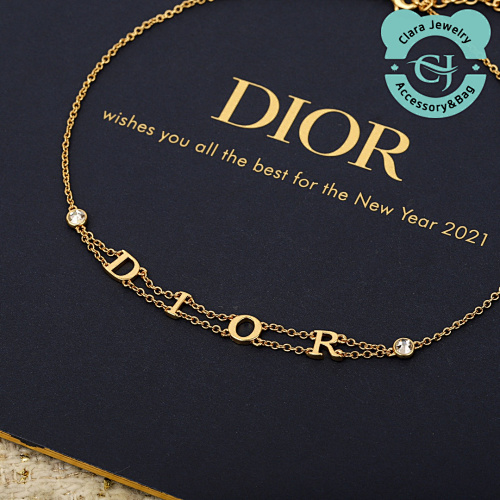 D Letter Double Layer Necklace