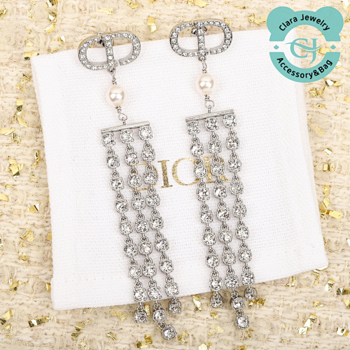 Dior Tassel Letter Full Diamond Earrin Gs20240607170