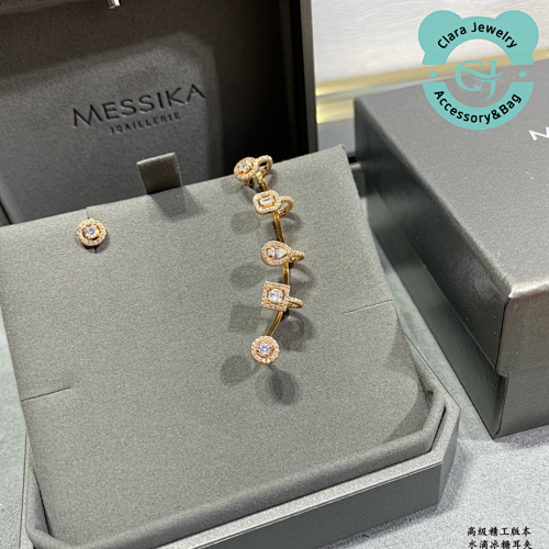 Mka Water Drop Rock Candy Ear Clips