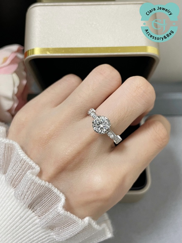 Imported High Carbon Diamond Flower Ring