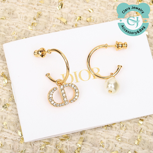 Oval Pearl Swarovski Silver Phantom Diamond Earrings