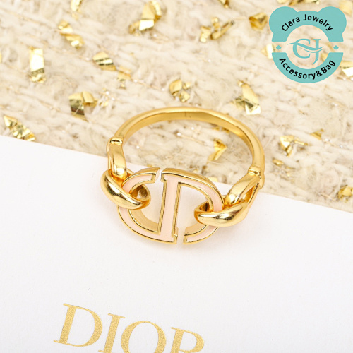 Dior Milk Tea Color Letter Ring