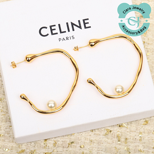 C Irregular Circle Single Bead Earrings