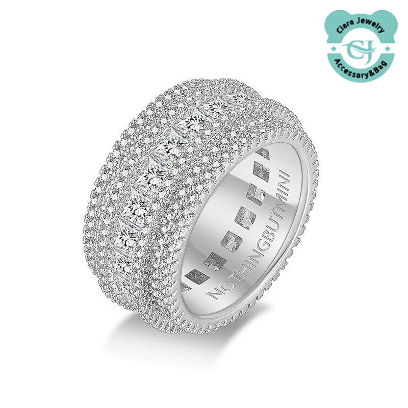 Sterling Silver Moissanite Diamond Ring