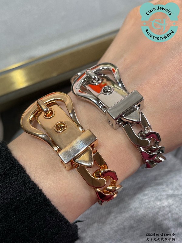 Hermès Hs Large Smooth Leather Belt Bracelet