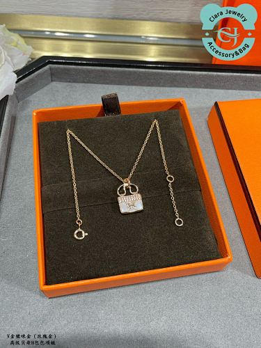 Hermès Hs Original High-End Moth Er-Of-Pearl Bag Necklace20240607190