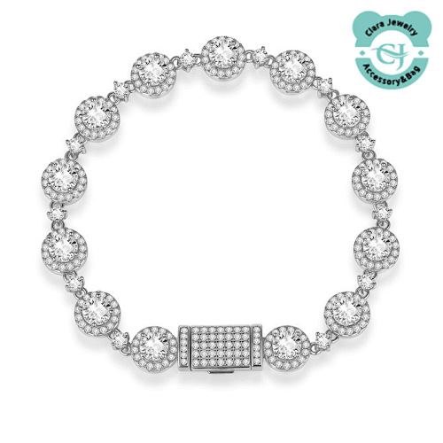 Cuban Chain Bracelet Wind Full Of Diamonds Sparkling Gold Bracelet
