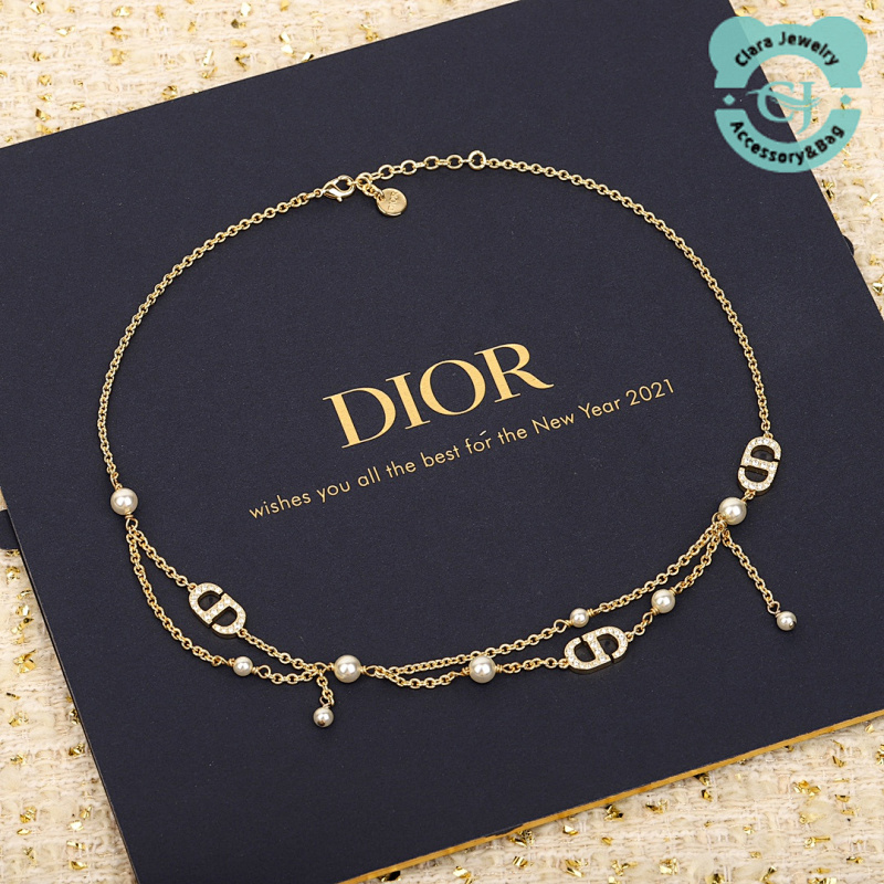 D3cd Multi-White Bead Tassel Necklace