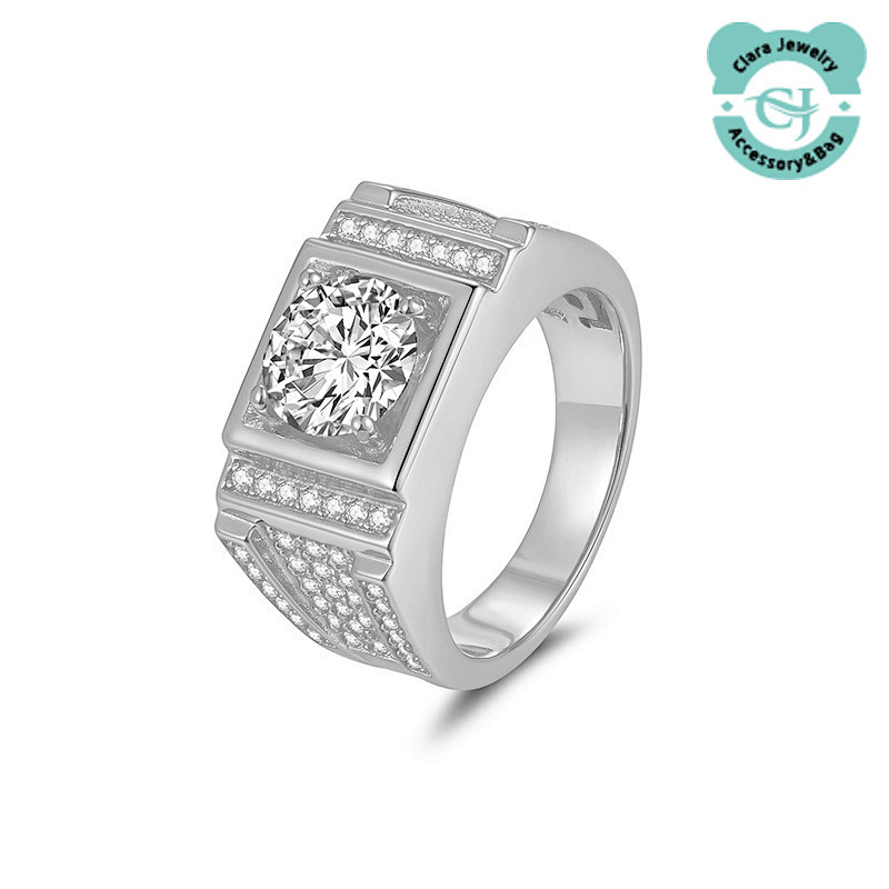 Square-shaped 3-carat Full Diamond