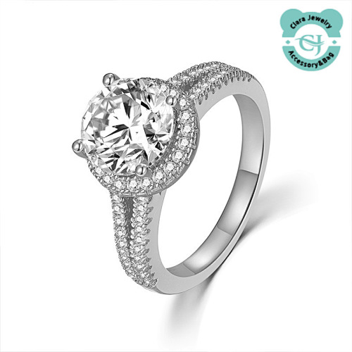 Sterling Silver 2 Carat Moissanite Ring